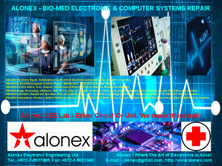 Alonex - BIO-MED-SCI Electronics, Special Computers & Controls Repair Services